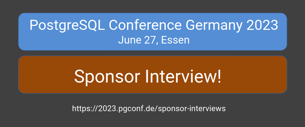 Interview with DBeaver - PostgreSQL Conference Germany 2023